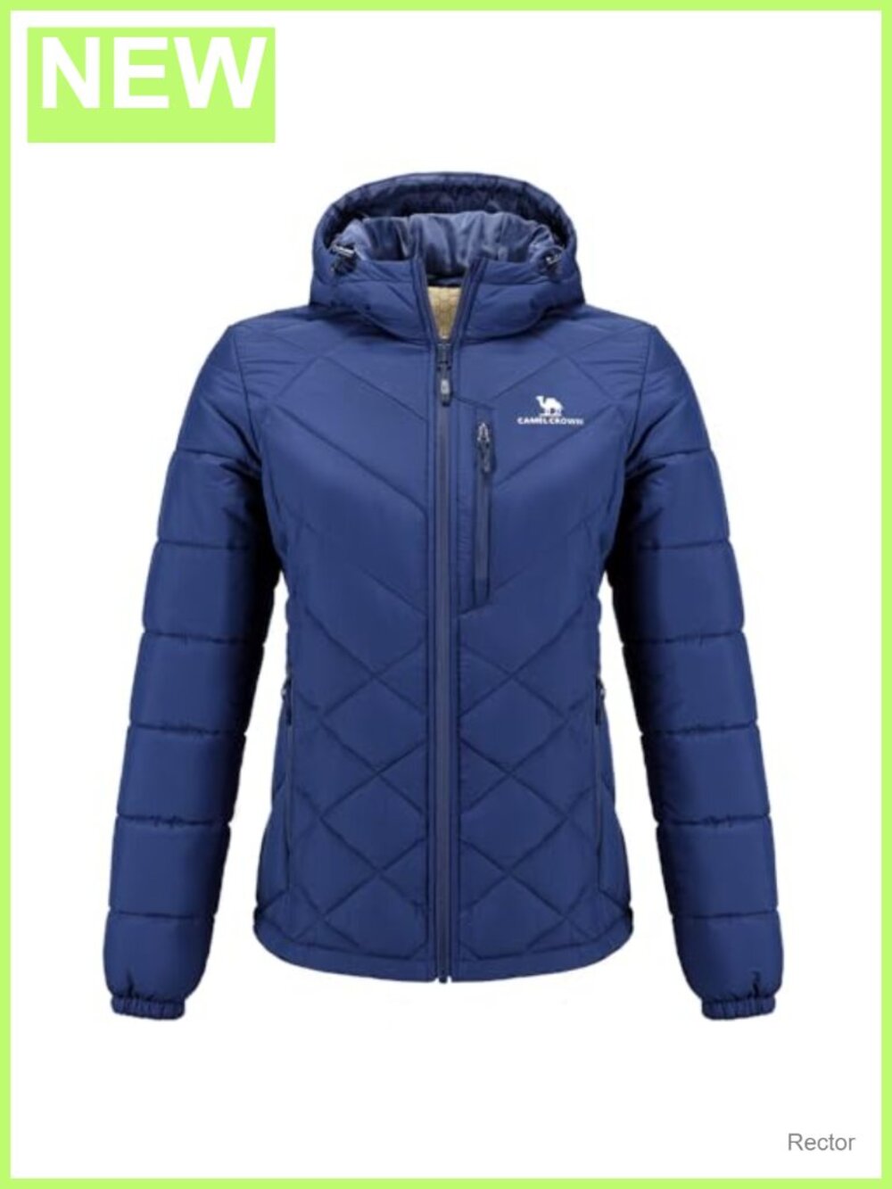 Women's Hooded Puffer Jacket Heat Reflective Lining Lightweight Winter Coat